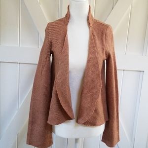 Anthropologie Sparrow Orange Open Cardigan XS